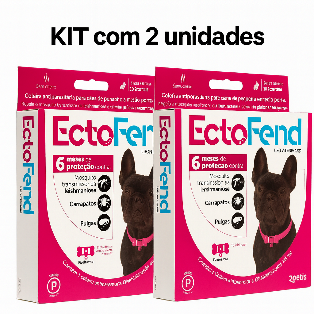 COLEIRA ECTOFEND P ROSA 2un